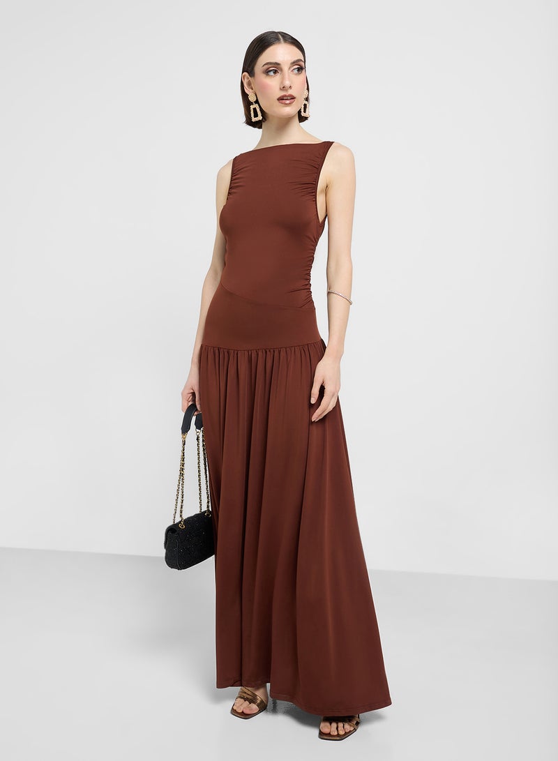 ELLA Ruched Sleeveless Dress  - Image 1
