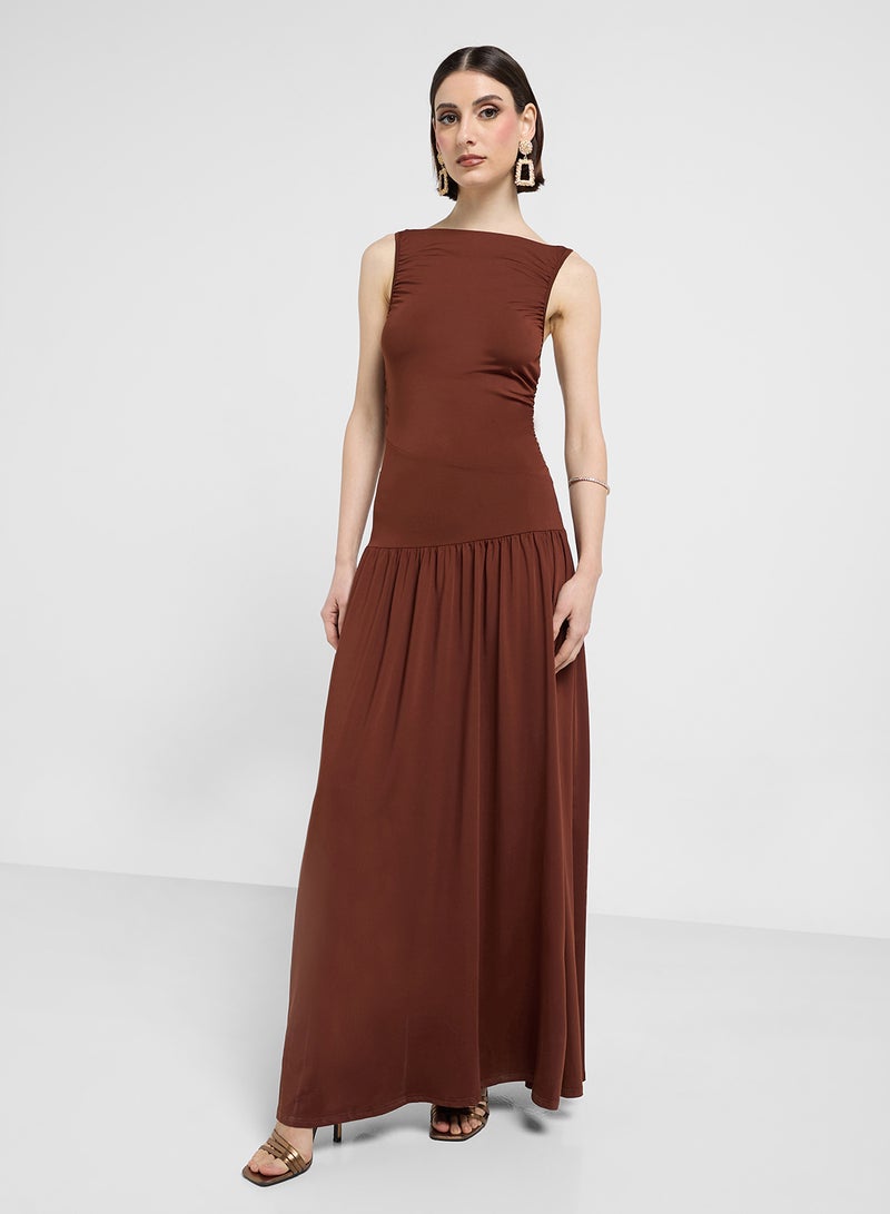 ELLA Ruched Sleeveless Dress  - Image 4