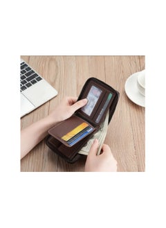 Leather wallet, with external zipper and 8 internal pockets, elegant wallet for money, ATM cards and coins, brown - pzsku/ZE95833893813BE4B13A9Z/45/_/1727310043/9db5e1d0-10d5-457e-acb3-f5cf3ed8bab6