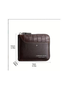 Leather wallet, with external zipper and 8 internal pockets, elegant wallet for money, ATM cards and coins, brown - pzsku/ZE95833893813BE4B13A9Z/45/_/1727310495/d9554a52-9a1a-4881-9d01-36b85fde1eba