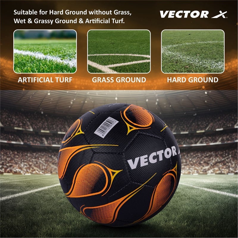 VECTOR X BEAST Football - Size 5 - Black & Orange - Image 4