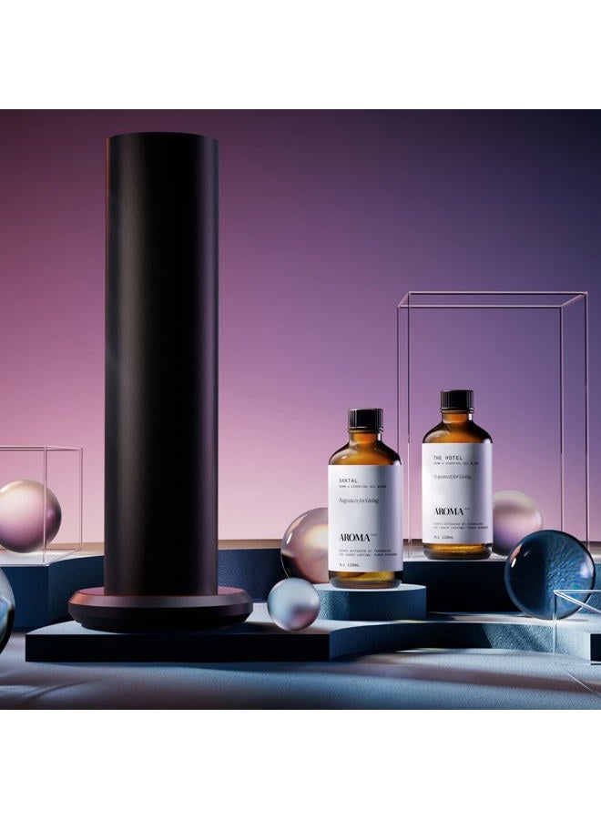 AromaTech Santal & The Hotel Set | Gift Set of Aroma Diffuser Essential Oils Blend of Santal Cardamom, Papyrus, Musk | The Hotel Peach, Red Rose, Pine - 120 Milliliter - Image 4