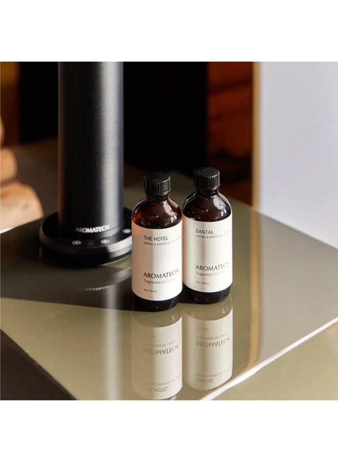 AromaTech Santal & The Hotel Set | Gift Set of Aroma Diffuser Essential Oils Blend of Santal Cardamom, Papyrus, Musk | The Hotel Peach, Red Rose, Pine - 120 Milliliter - Image 5