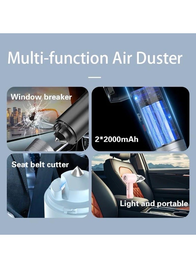 6-in-1 Car Vacuum & Air Duster with Brushless Motor, 2-Gear 12000PA High Power, 30 Mins Runtime- Cordless Hand Held Vacuum Cleaner Electric Air Duster for Car, Home, Computer - Image 3