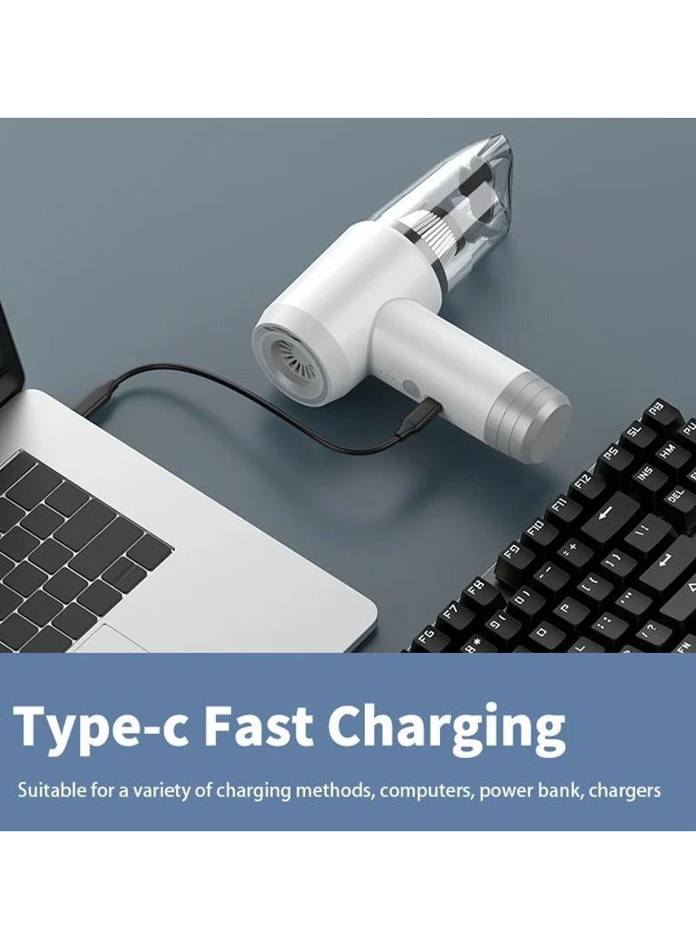 6-in-1 Car Vacuum & Air Duster with Brushless Motor, 2-Gear 12000PA High Power, 30 Mins Runtime- Cordless Hand Held Vacuum Cleaner Electric Air Duster for Car, Home, Computer - Image 4