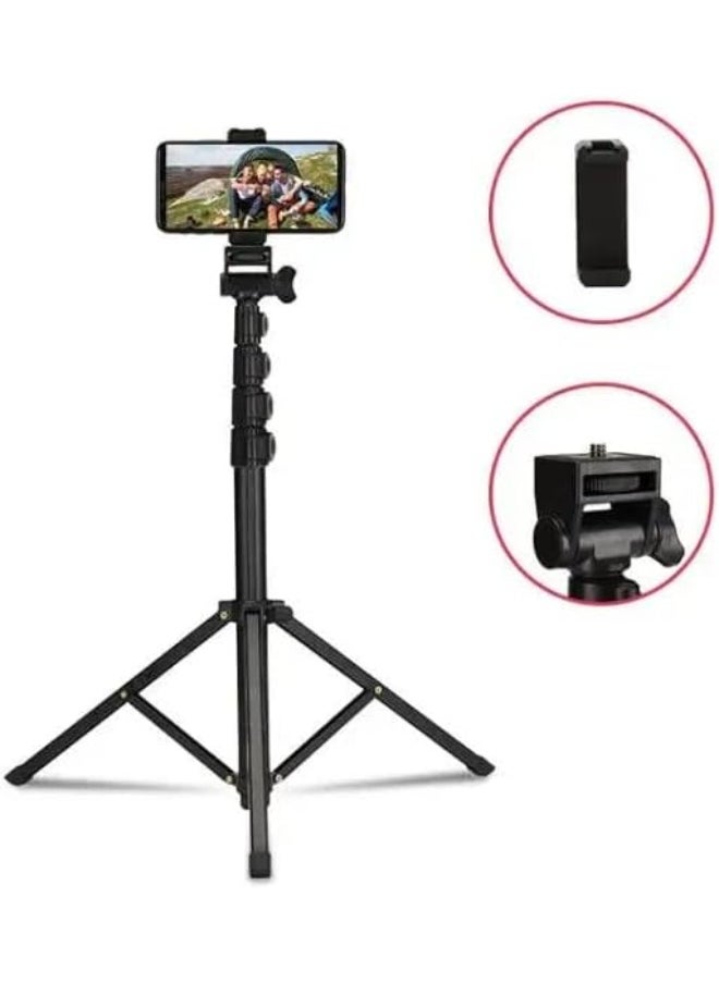 Jmary Extendable Tripod Stand MT39 ,155cm Height , Mobile Phone Holder and Selfie Stick in One Product , Lightweight and Durable Aluminum Design for Video Shooting, Live Streaming and Social Media , Stable Phone Holder with Adjustable Shooting Angle - Ideal for Content Creators, Travel, Outdoor Photography and Travel , Foldable and Easy to Carry and Use Anywhere  - Image 4