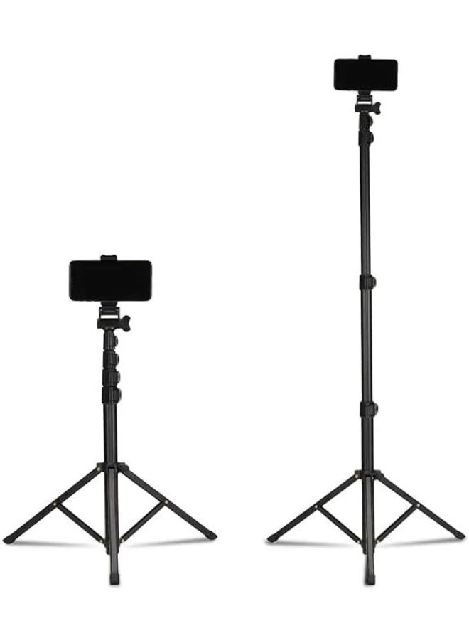 Jmary Extendable Tripod Stand MT39 ,155cm Height , Mobile Phone Holder and Selfie Stick in One Product , Lightweight and Durable Aluminum Design for Video Shooting, Live Streaming and Social Media , Stable Phone Holder with Adjustable Shooting Angle - Ideal for Content Creators, Travel, Outdoor Photography and Travel , Foldable and Easy to Carry and Use Anywhere  - Image 2