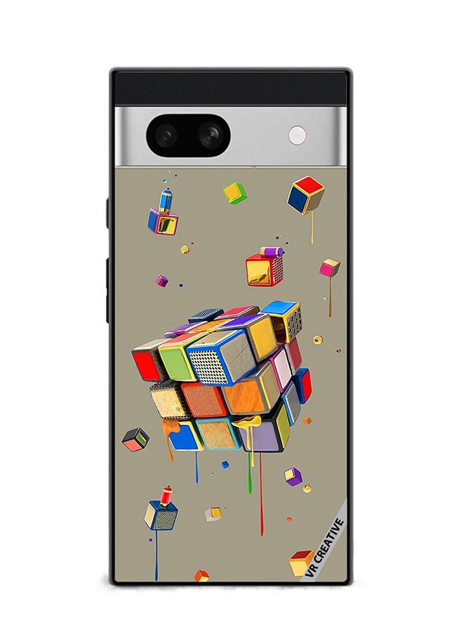 VR CREATIVE Protective Case Cover For Google Pixel 7a Dice Design Multicolour - Image 1