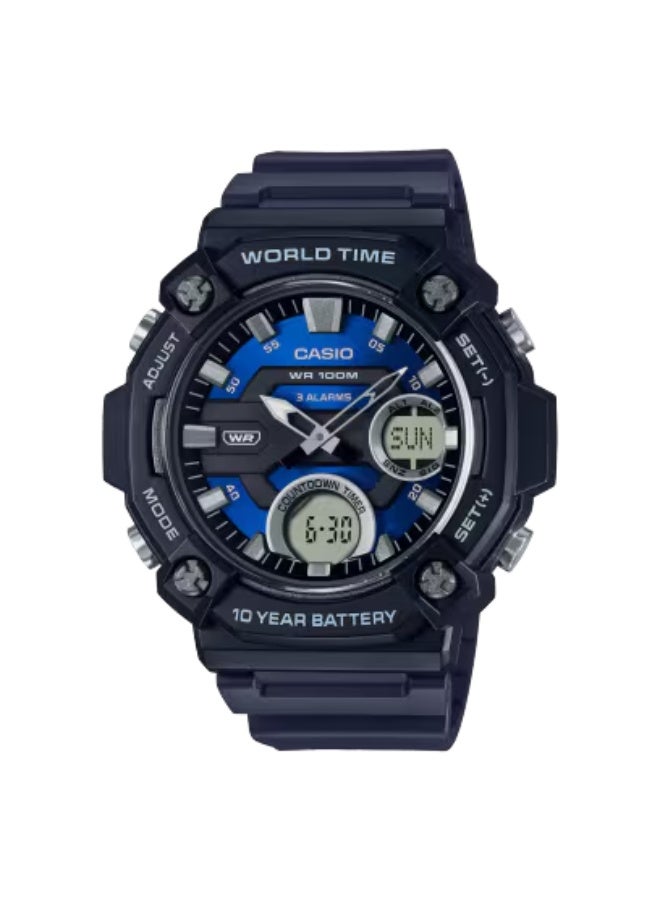 CASIO Men's Resin Analog-Digital Watch AEQ-120W-2AVDF - 52.2 mm