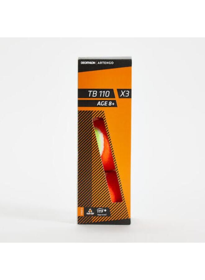 أرتينجو كرات تنس TB110 x 3 - برتقالي  - Image 1