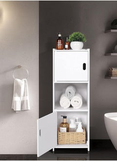 HOME TASTE Bathroom Tall Cabinet with 2 Doors – Modern Freestanding Storage Cabinet, Waterproof Bathroom Furniture Organizer – 22 x 25 x 80 cm  - Image 3