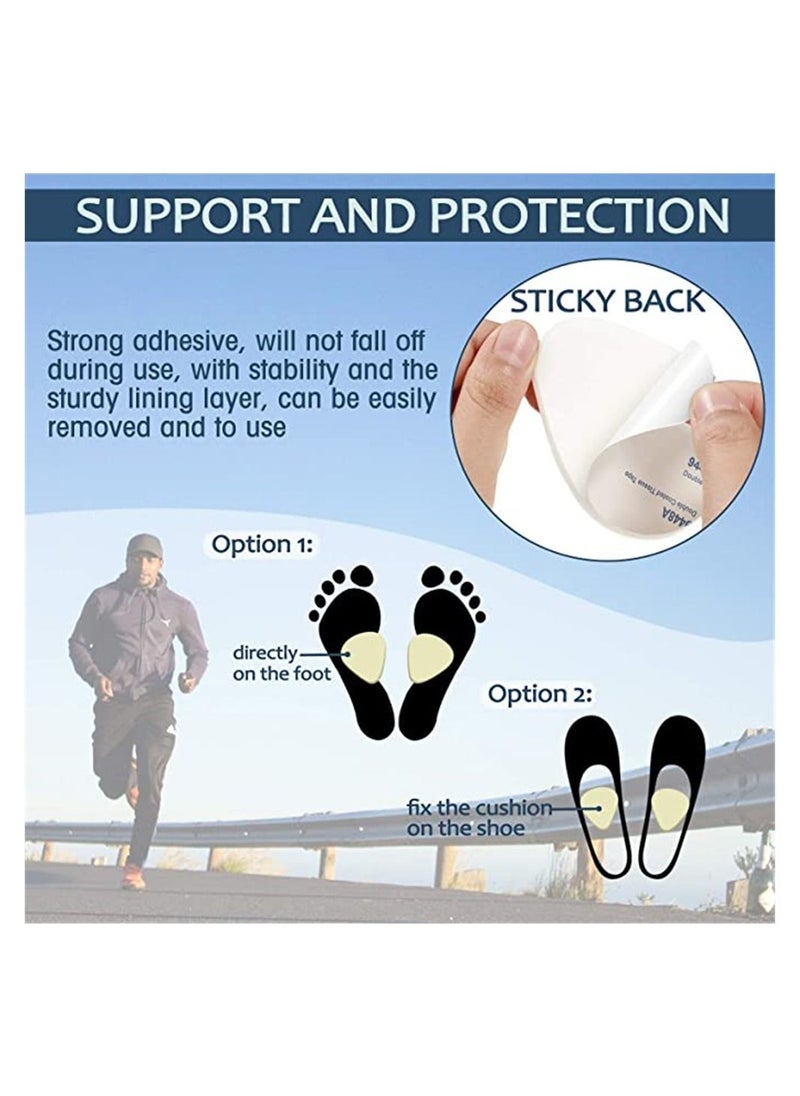 SYOSI - 20 Pieces Metatarsal Felt Pads Foot Insert Pads Ball of Foot Cushion for Foot Pain Relief Forefoot and Sole Adhesive Foam Foot Pad for Men and Women 1/4 Inches Thick - Image 1