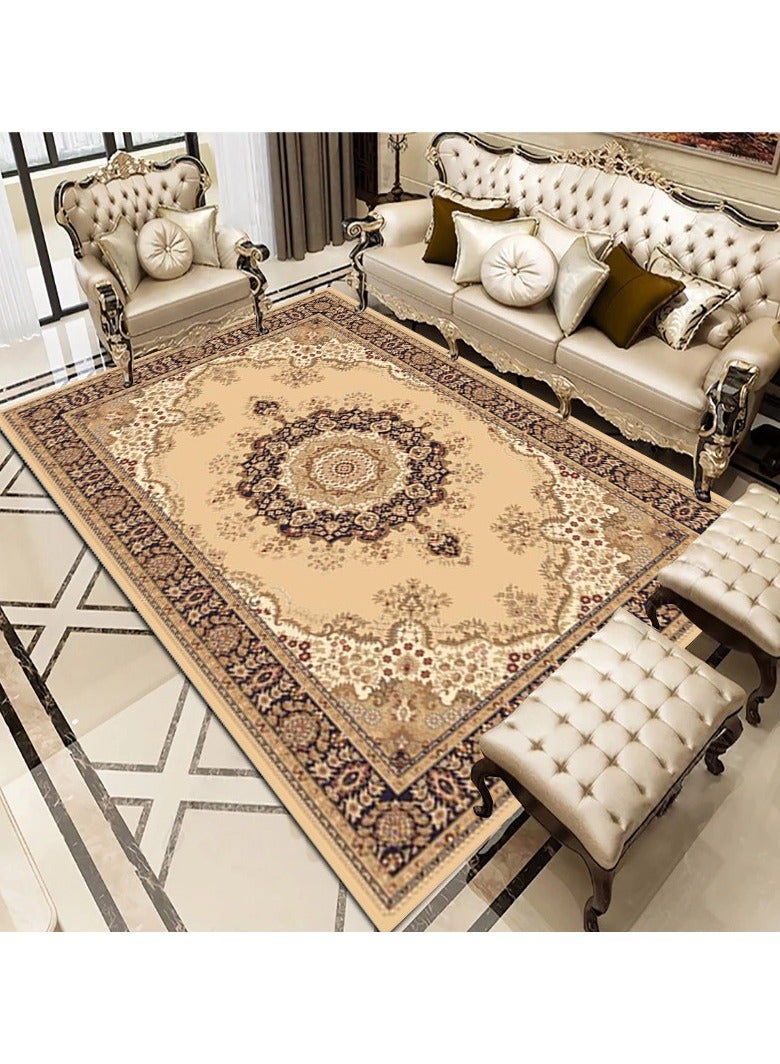 Loquat Polyester Fiber Rectangular Modern European Style Carpet - Image 1