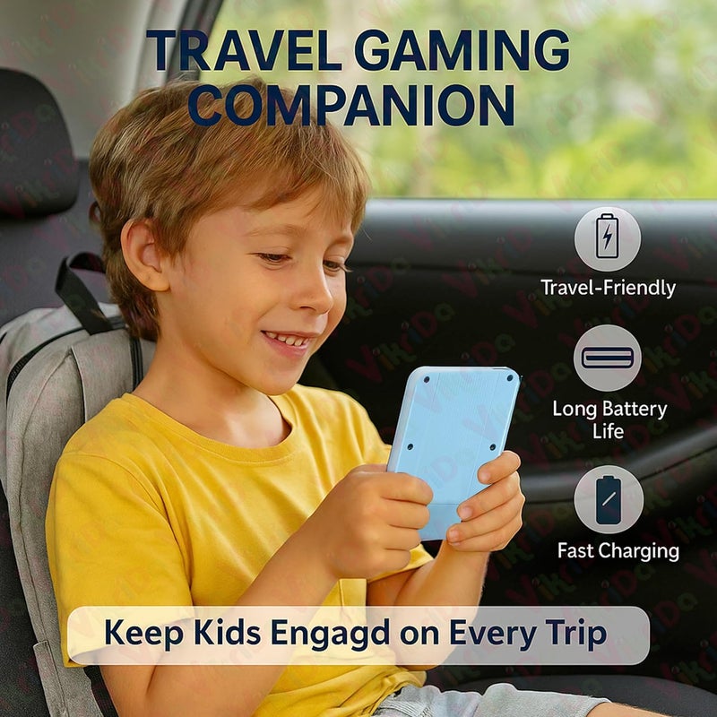 VikriDa صندوق ألعاب ريترو للأطفال G5 500 في 1 للاعبين 2، جهاز ألعاب كلاسيكي محمول يمكن تشغيله على التلفاز | مع جهاز تحكم عن بعد G5 يدوي للألعاب - متعدد الألوان - Image 5