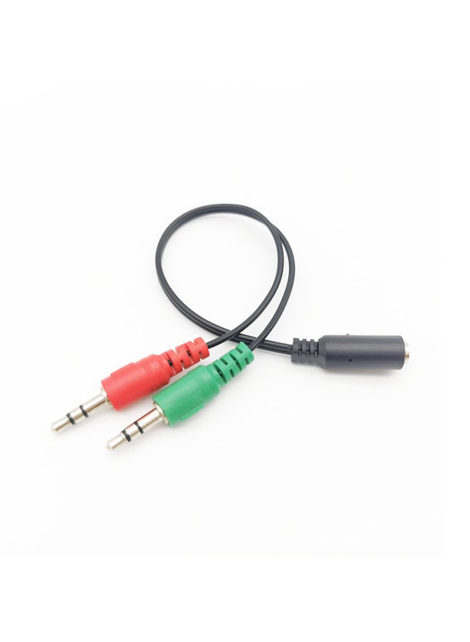 Laptop Desktop Computer Conversion Headset Microphone One Minute Two Red Green 3.5mm Two-in-one Audio Adapter Cable-Interface Form:0.2 M Audio Two-in-one [nickel-plated White Needle]]  - Image 5