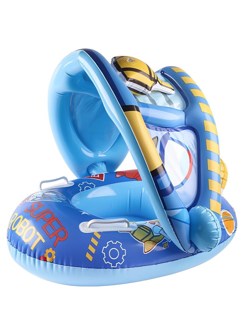 Generic Tanda Baby Float with Swimming Chair, Inflatable Baby Pool Toy, Baby Swimming Ring, Inflatable Swimming Aid for Kids - Sea - Summer  - Image 2