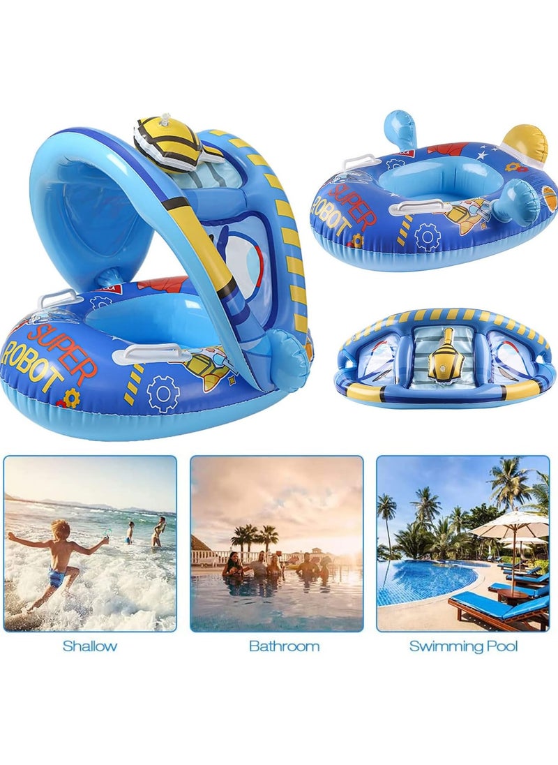 Generic Tanda Baby Float with Swimming Chair, Inflatable Baby Pool Toy, Baby Swimming Ring, Inflatable Swimming Aid for Kids - Sea - Summer  - Image 5