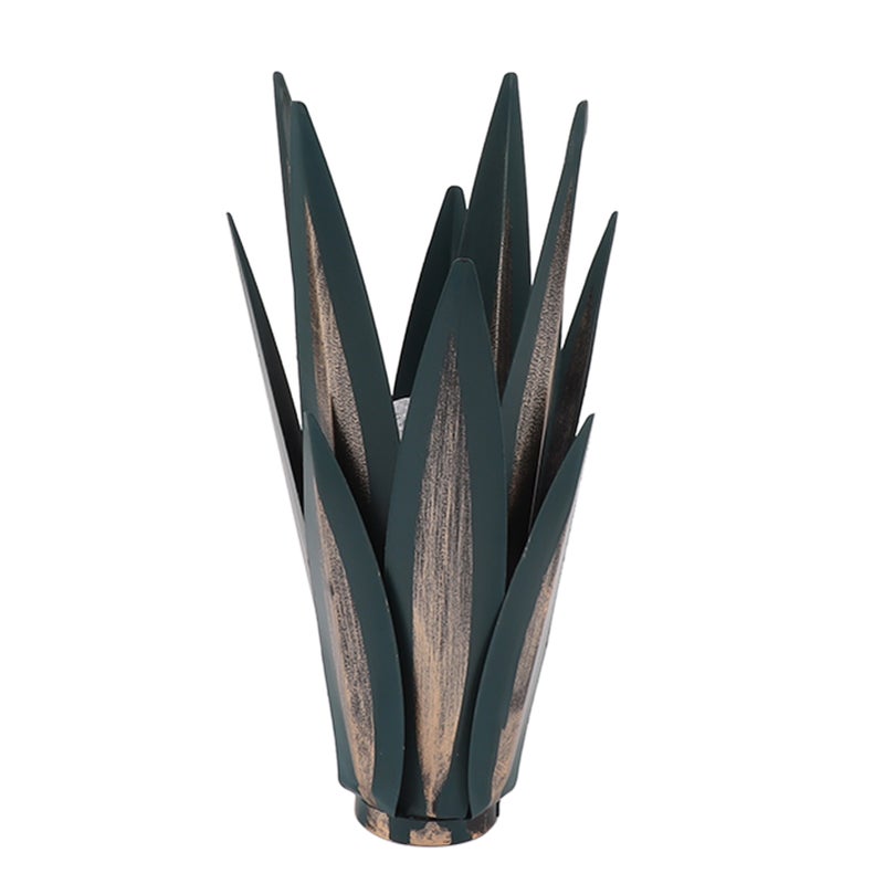 Tequila Art Sculpture with Colorful Light Iron Dark Green 300MAH Metal Agave Art Sculpture for Living Room - Image 3