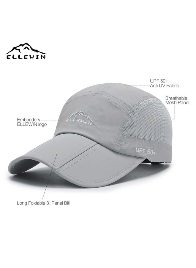 ELLEWIN Summer Baseball Cap with Long Large Bill Quick Dry Mesh Back UPF50 Cooling Portable Sun Hats for Sports Golf Running Fishing Outdoor Research - - - Image 4