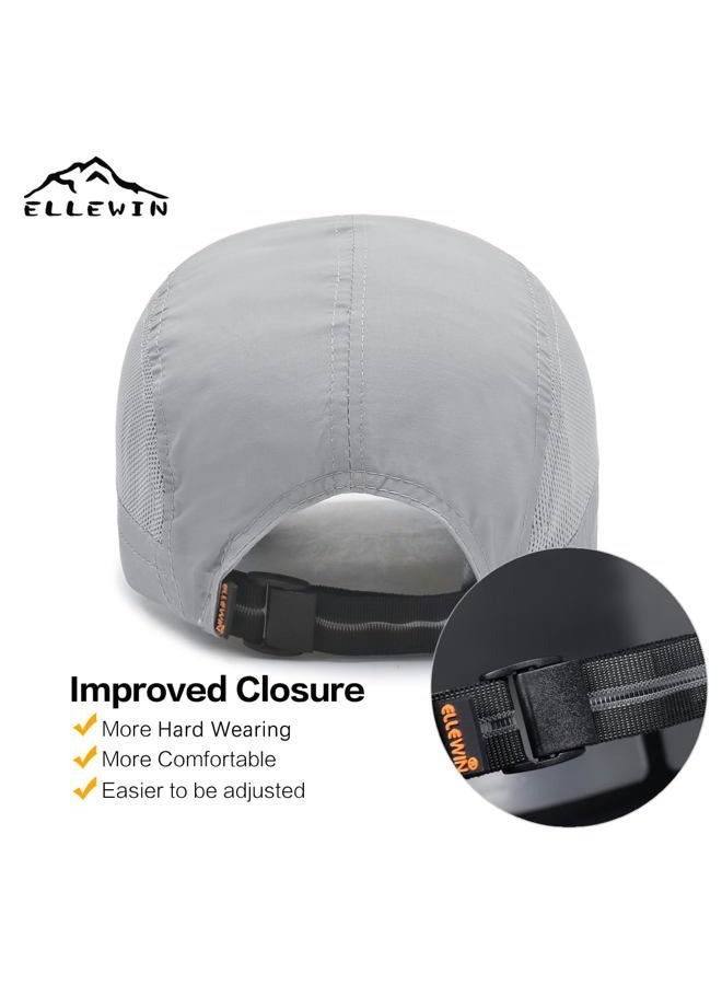 ELLEWIN Summer Baseball Cap with Long Large Bill Quick Dry Mesh Back UPF50 Cooling Portable Sun Hats for Sports Golf Running Fishing Outdoor Research - - - Image 5