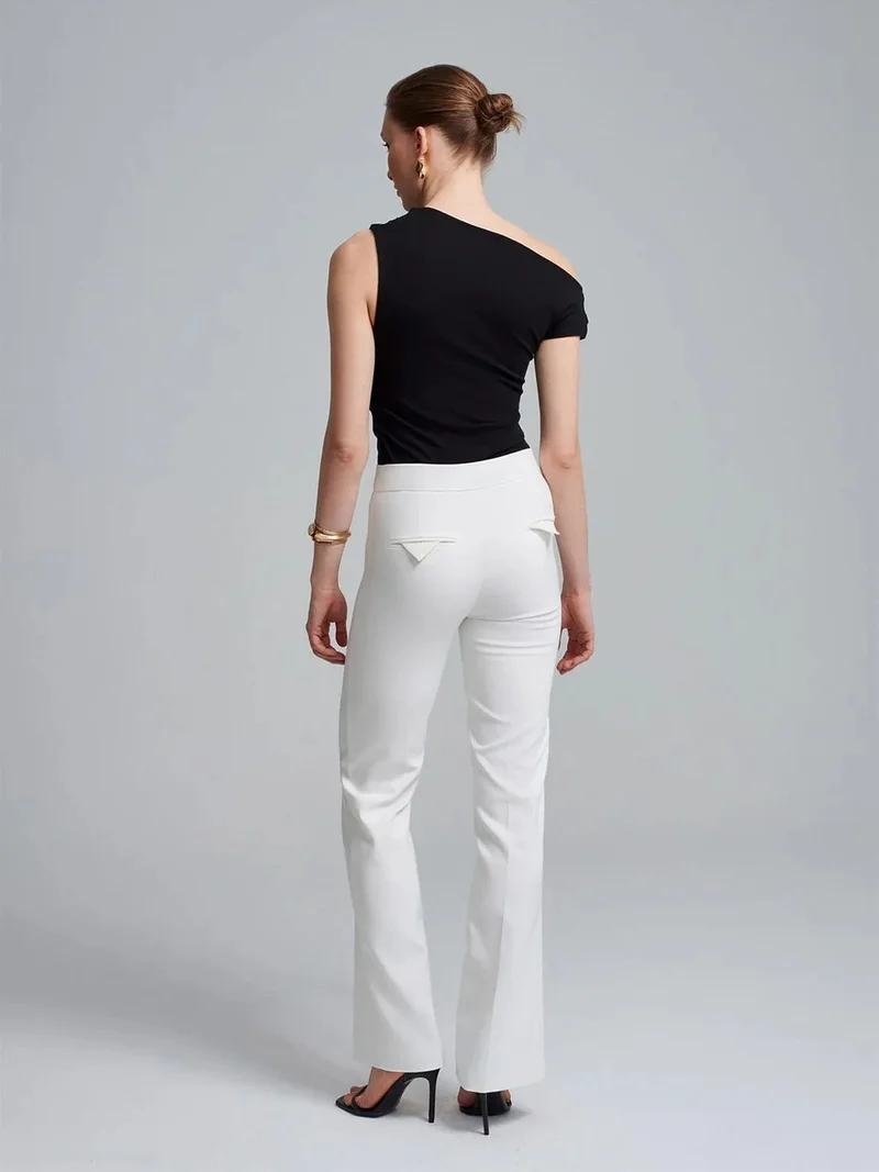 ديلفين DILVIN High-Waist Flare Trousers