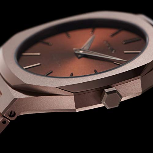 D1 Milano Ultra Thin Unisex Luxury Watch, Stainless Steel Case, Quartz Movement, Stainless Steel Strap, 50M Water Resistant Timepiece, Brown Dial, 2 Years Warranty - UTBJ10 - Image 3