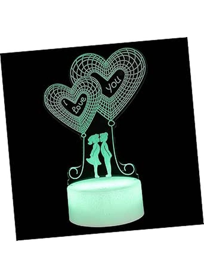 Heart Shaped Touch Control Night Light Color Changing USB Rechargeable Romantic Atmosphere Lamp - Image 1