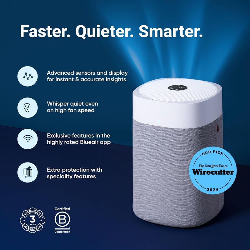 BLUEAIR Blue Pure 211i Max Air Purifier for Large Rooms up to 141 m² - Smart, Quiet, with HEPA Silent Technology - Removes Allergens, Pet Hair, Smoke, Dust and Mould - Ideal for Home & Pets - Image 2