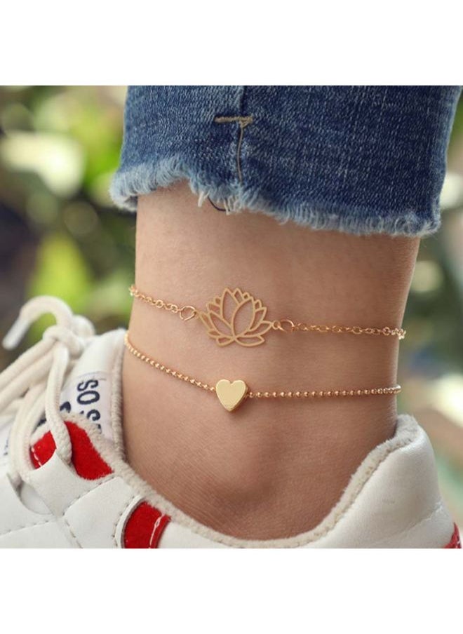 NIBEMINENT - 2-Piece Alloy Vogue Anklet Chain - Image 1