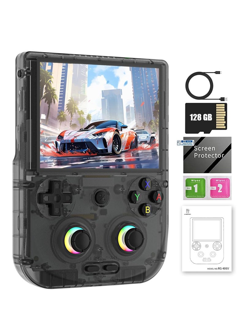 ANBERNIC  RG406V Handheld Game Console Unisoc T820 Android 13 4Inch IPS Multi Touch Screen 5500mAh 5G WIFI Bluetooth Retro Video Players(128G Black)  - Image 1
