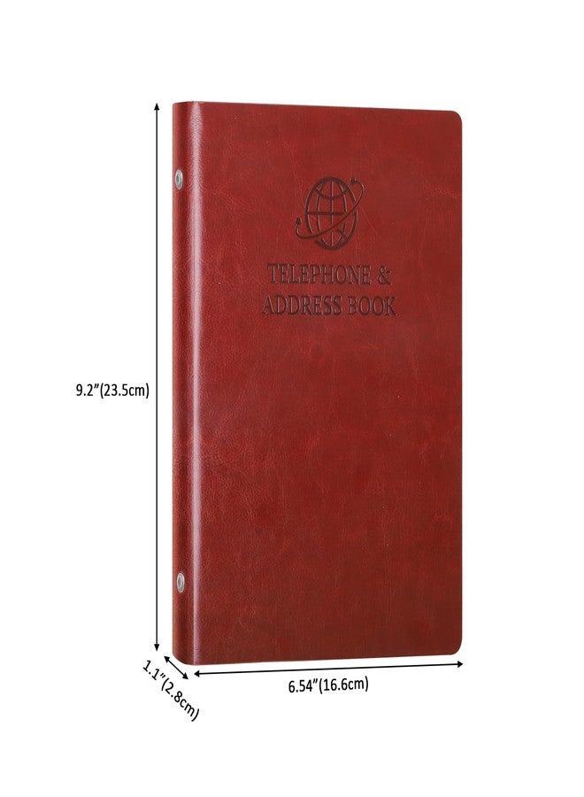 suituts Refillable Address Book with Alphabetical Tabs, 600 Entry Spaces Large Print Contact/Phone Books, PU Leather Hardcover Address Book for Seniors, Elderly - Image 2