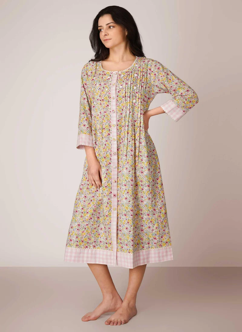 افتر دارك Yaya, Printed Cotton Dobby Dress