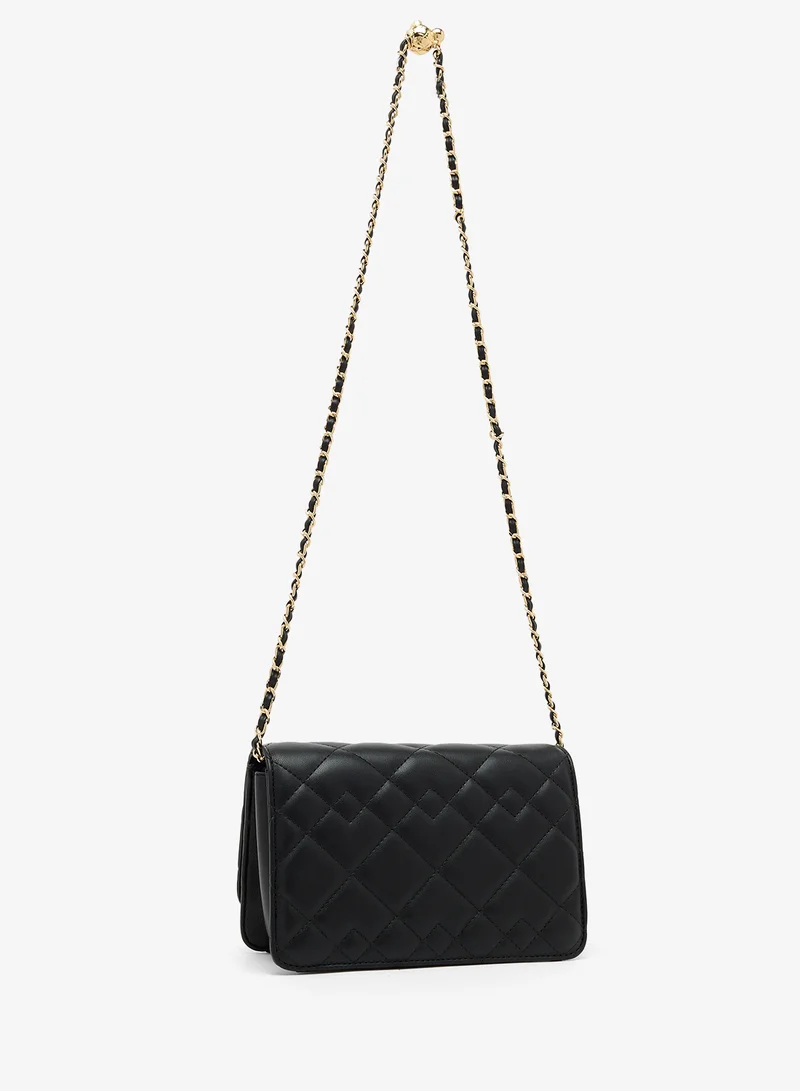 بي سي بي جي Quilted Flap Crossbody Chain Bag.