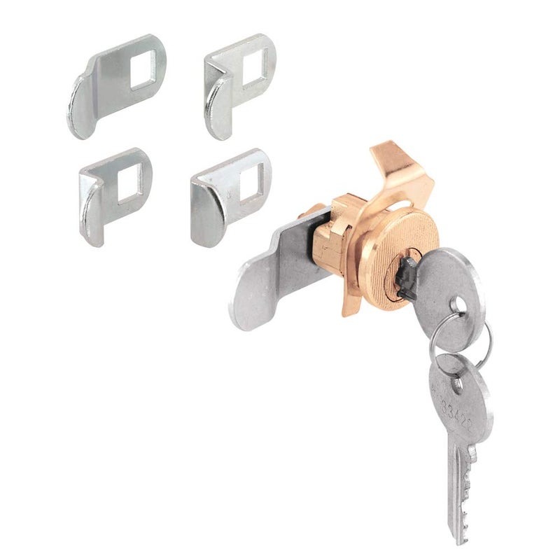 PrimeLine U 9940 Mailbox Lock Replacement Multipurpose Mailbox Lock for Several Brands Brass Finish ILCO 1003M Keyway Opens CounterClockwise with 90 Rotation 1 Set