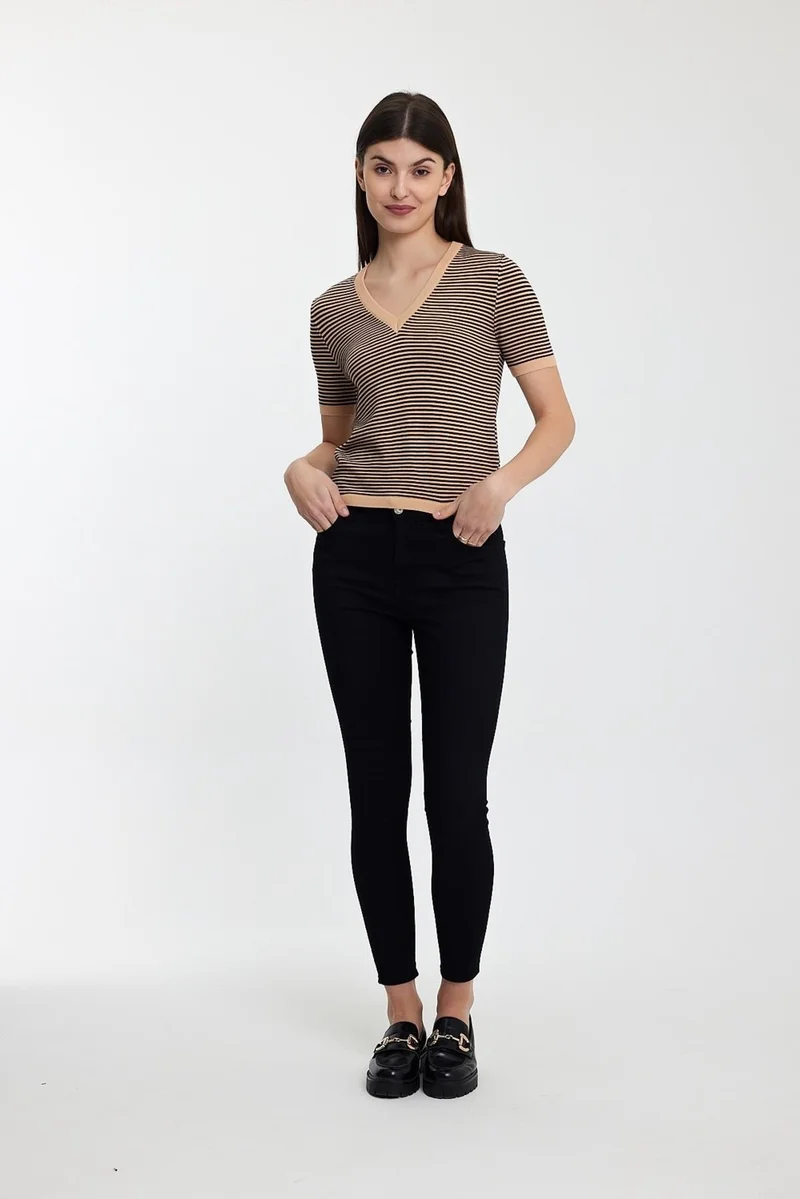 Alexander Gardi Striped V-Neck SWEATER(A92062-S)