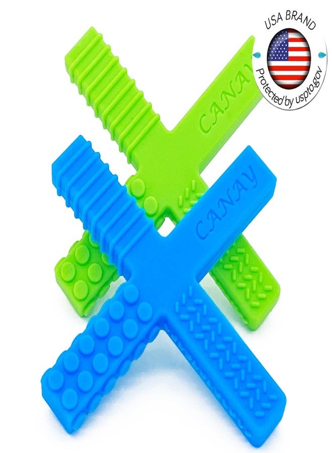 CANAY Xtra Tough Sensory Chew Stick Toys for Kids, Boys & Girls - Designed for Autism, Teething, Chewing, ADHD, SPD, Oral Motor Needs - for Moderate & Aggressive Chewers (2 Pack) - Image 2