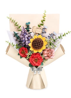 Robotime Rowood DIY Wooden Flower Bouquet 3D Wooden Puzzle Decorative DIY Crafts/Birthday Gifts/Home Decor For Girls&Boys Teens&Adults  - Image 1