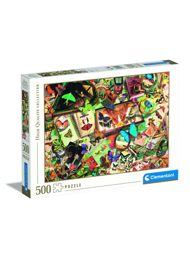 Clementoni Puzzle HQC The Butterfly Collection 500 Pieces | Jigsaw Puzzle | Puzzle for Adults & Kids | Challenging Puzzle | Perfect for Stress Reliever and Puzzle Lovers | Made in Italy  - Image 1