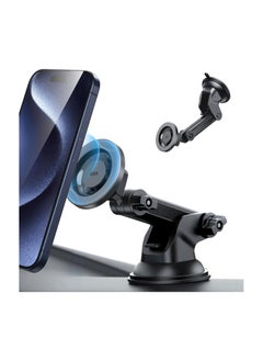 ESR HaloLock Dashboard Phone Mount, Compatible with MagSafe Car Mount, Windshield Car Mount Compatible with iPhone 15/14/13/12 Series, Charging Not Supported, Black  - Image 1