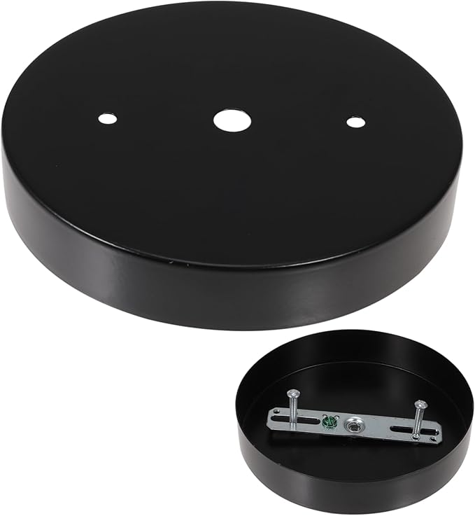 Black Ceiling Canopy Light Fixture Kit Easy to Install Pendant Mounting Plate for Home and Commercial Spaces - Image 1