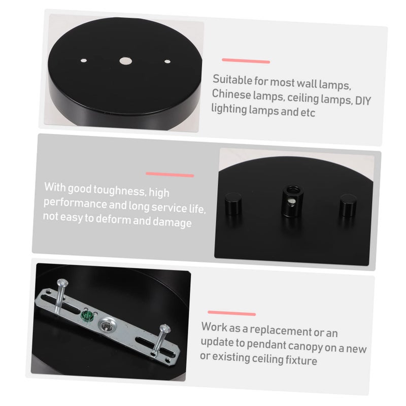 Black Ceiling Canopy Light Fixture Kit Easy to Install Pendant Mounting Plate for Home and Commercial Spaces - Image 4