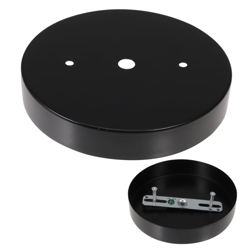 Black Ceiling Canopy Light Fixture Kit Easy to Install Pendant Mounting Plate for Home and Commercial Spaces - Image 2