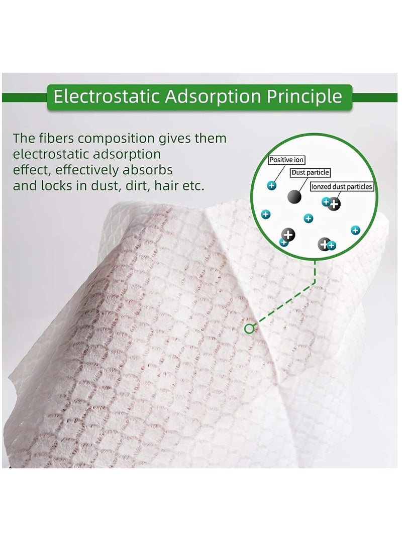 Mop Cloths, Disposable Refills Dry Sweeping Pad Refills PET Wipes, for Floor Mopping and Cleaning Disposable Dusting Cloths Electrostatic Cloths Unscented 60 Counts - Image 4