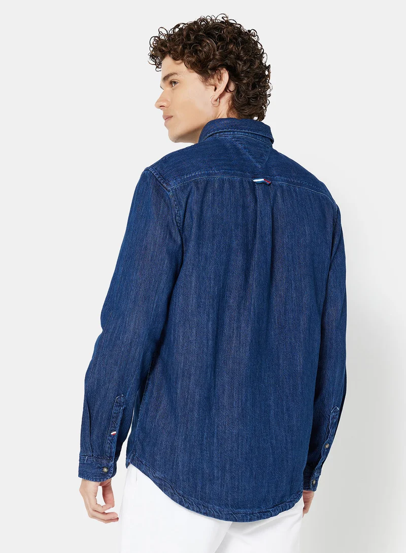 تومي جينز Modern Graphic Denim Shirt