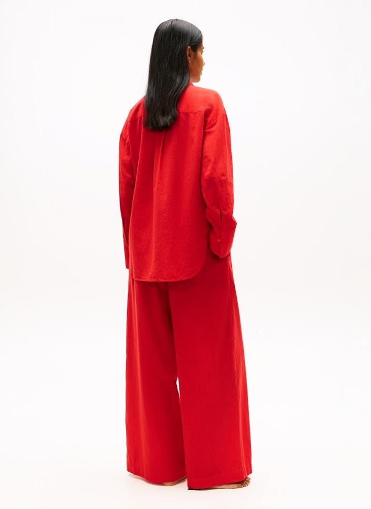 TOMMY HILFIGER Oversized Fit Cover-Up Shirt With Linen - Image 2