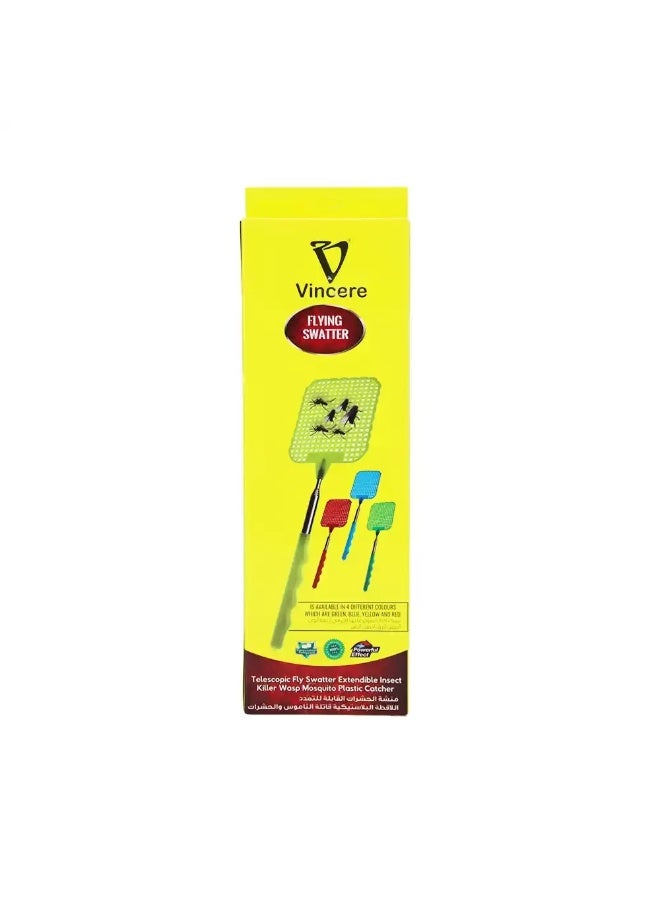 Vincere Vincere Flying Swatter Telescopic Extendible Insect Killer Plastic Catcher  - Image 2