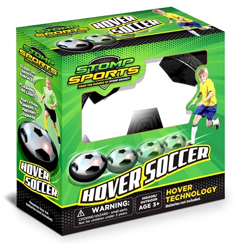 Stomp Rocket Hover Soccer Easter Basket Stuffers for Kids Teens Adults LED Lights and Padded Bumpers Indoor Air Soccer Toy for Boys Girls Ages 3 4 5 6 7 8 Fun Games - Image 1