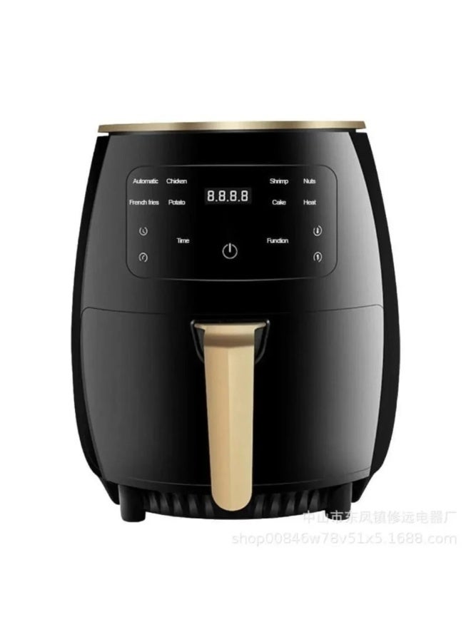 سيلفر كريست قلاية هوائية سيلفر كرست، سعة 6 لتر، شاشة رقمية تعمل باللمس، 2400 واط، مؤقت، تحكم بدرجة الحرارة، غير لاصقة، متعددة الوظائف، طهي صحي بدون زيت، مع ضمان سنتين - Image 1