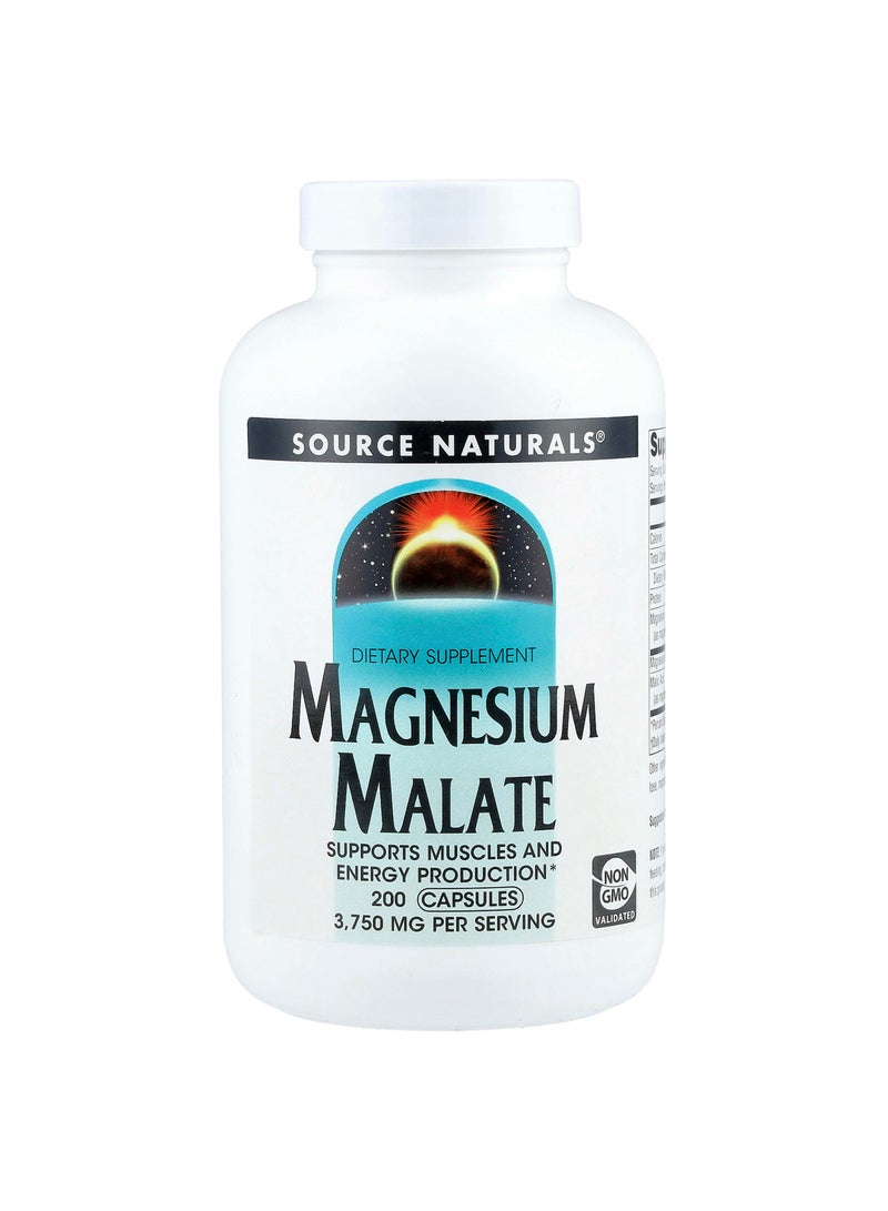 Source Naturals Magnesium Malate, 200 Capsules