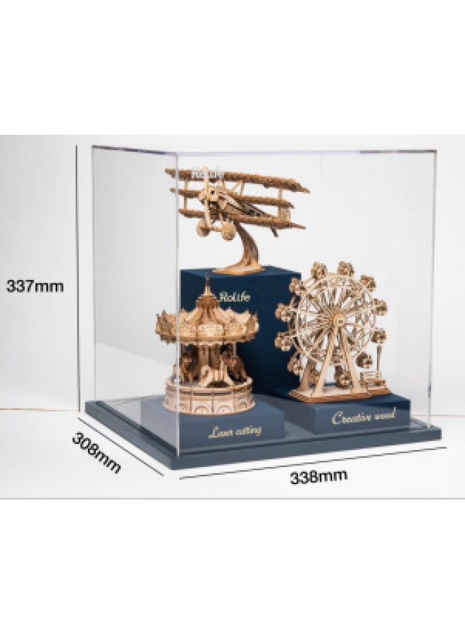 Ruoyi Polar Tone Dimension غيتار كهربائي كمان قارب فيريس عجلة أحجية خشبية DIY ألعاب تعليمية للأطفال - اللون: مجموعة إبداعية رف عرض - Image 1